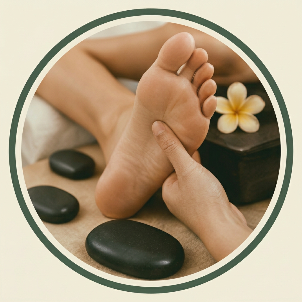 Foot Relaxation Massage & Hot Stone